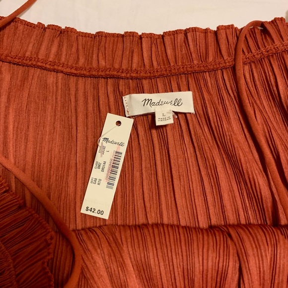 madewell rust pleated cami - Picture 5 of 5